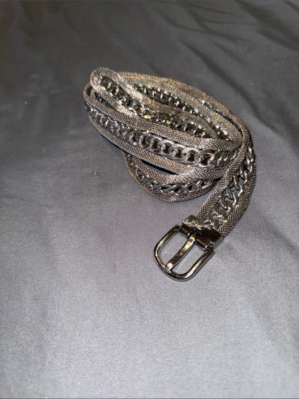 Ladies Sparkling Silver Belt